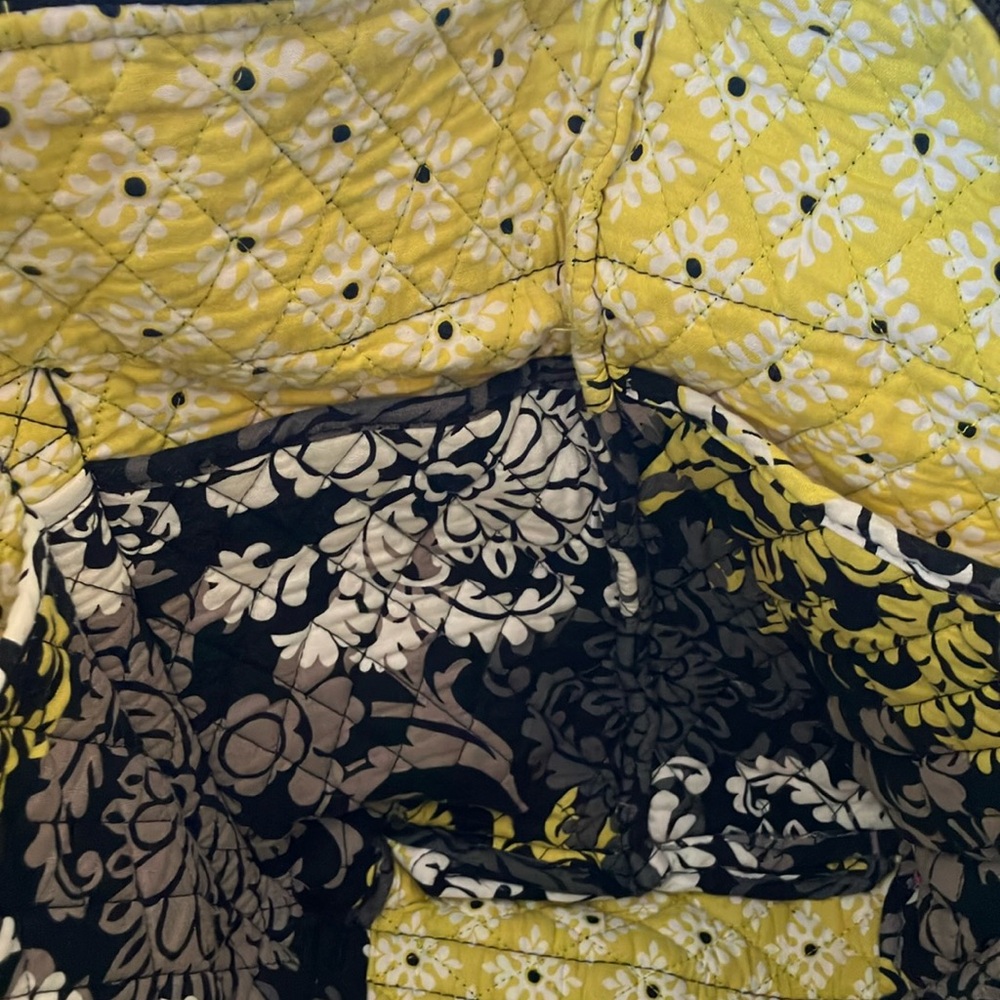 Vera Bradley Floral Black and Yellow Women's Miller  Bag - Picture 8 of 16